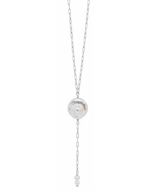Hultquist Luna Pearl Drop halskæde i sølv – 05913 S