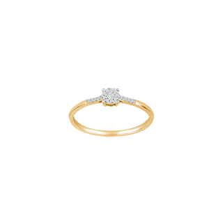14kt. guldring m/dia. 0.06ct W/SI