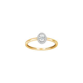 14kt. guldring m/dia. 0.08ct W/SI