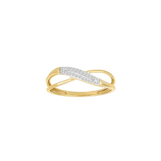14kt. guldring m/dia. 0.05ct W/SI