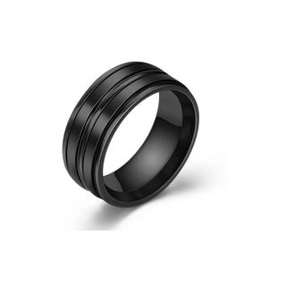 Herre Ring sort stål 102045