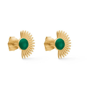 Enamel Soleil øreringe Petrol Green E97GM