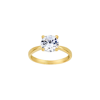 8kt. guldring m/8 mm cz i 4 grabber