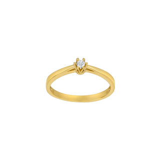 14kt. guldring m/2,5 mm cz i 6 grabber