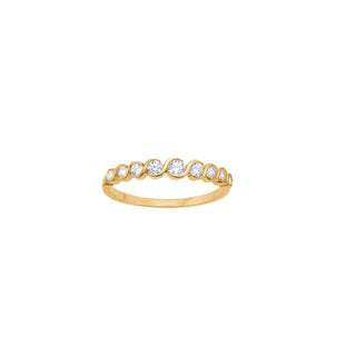 8kt. guldring  m/cz
