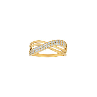 8kt. guldring m/cz