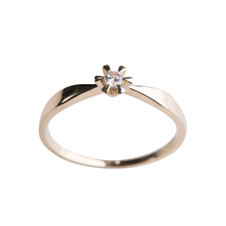 8kt. guldring m/cz
