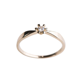14kt. guldring m/cz