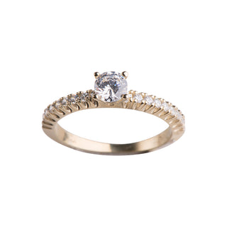 8kt. guldring m/cz