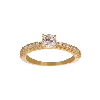 14kt. guldring m/cz