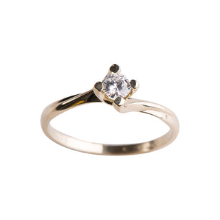 8kt. guldring m/cz