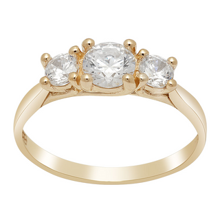 8kt. guldring m/cz