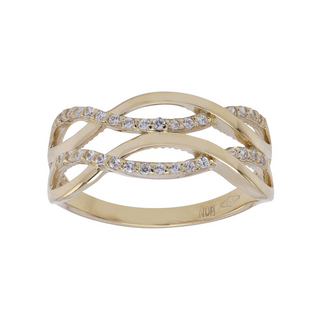 8kt. guldring m/cz