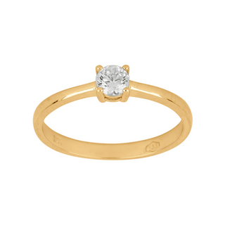 8kt. guldring m/cz i 4 grabber