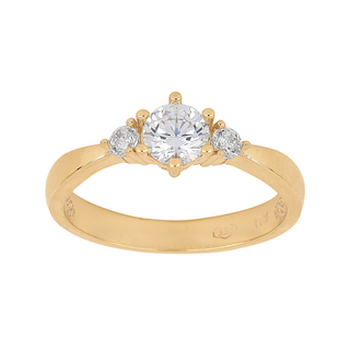 8 kt. guldring m/cz