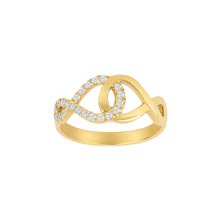 8kt. guldring m/cz