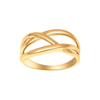 14kt. guldring m/flettede tråde