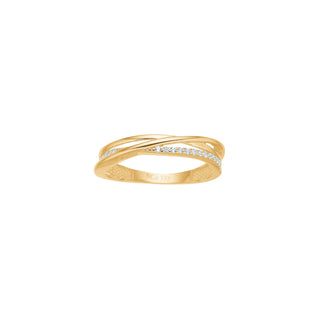 8kt. guldring  m/cz
