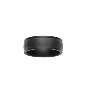 SON stål ring IP black med carbon str. 62