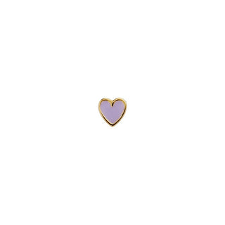 Stine A - Petit Love Heart Purple Sorbet i forgyldt 1181-02-Purple Sorbet