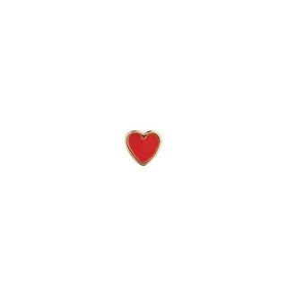 Stine A Petit Love Heart Red Coral Enamel 1181-02-red coral
