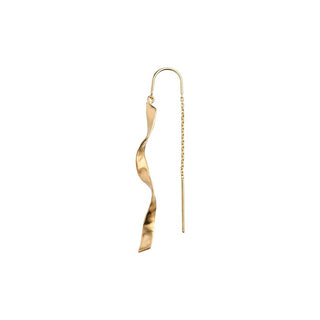 Stine A - Twisted hammered ørering i forgyldt 1188-02-S