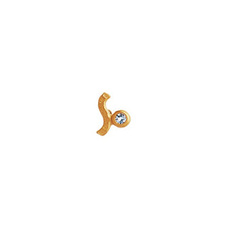 Stine A - Petit Wave ørering i forgyldt 1222-02-s-light blue