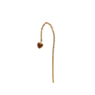 Stine A ørering Dangling love heart 1364-02-Mocha