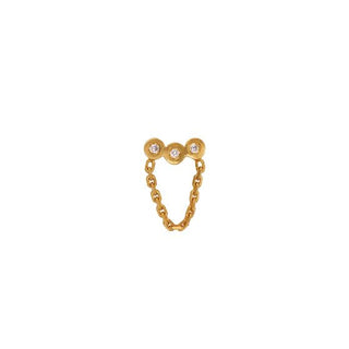 Stine A ørering Three dots mini chain 1413-02-S