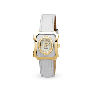 Christina Dame Ur - Blankpoleret Forgyldt m. 28 Hvide Diamanter 145GWW