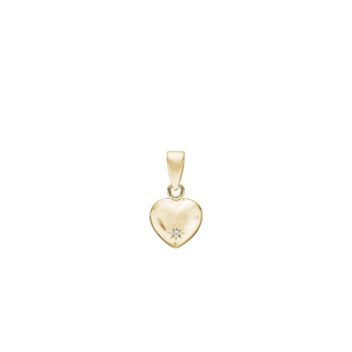 Aagaard hjerte vedhæng i 14 kt. guld med 0,01 ct. diamant – 1487001-2
