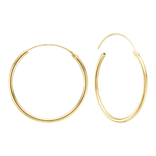 Aagaard 14 kt. creoler 30mm, tråd 1,4mm med vippelås – 1499830 – '1499830