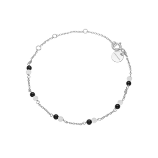 Aagaard armbånd med sort onyx grøn amazonite i sølv – 1601-S-S11