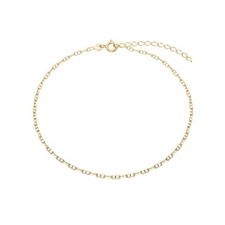 Ankelkæde Ancla forgyldt sterling sølv 23 + 4 cm