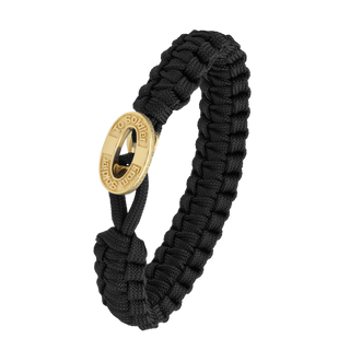 From Soldier to Soldier armbånd sort med Oxideret-lås i forgyldt stål – 2604-FSTS-BLA-G10