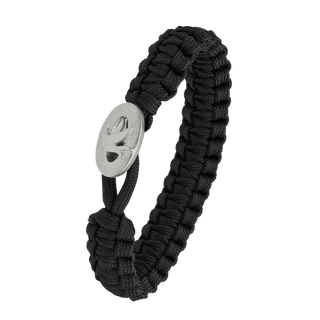 From Soldier to Soldier armbånd sort med Dove of Peace-lås i stål – 2604-FSTS-BLA-S01