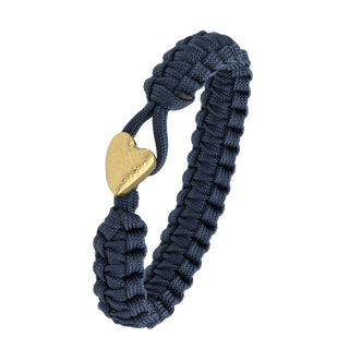 From Soldier to Soldier armbånd blå med Heart-lås i forgyldt stål – 2604-FSTS-BLU-G05