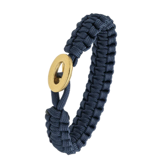 From Soldier to Soldier armbånd blå med Brushed Link-lås i forgyldt stål – 2604-FSTS-BLU-G06