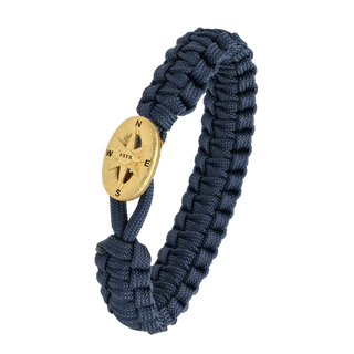 From Soldier to Soldier armbånd blå med Compass-lås i forgyldt stål – 2604-FSTS-BLU-G09
