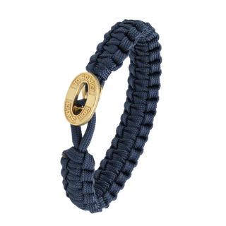 From Soldier to Soldier armbånd blå med Oxideret-lås i forgyldt stål – 2604-FSTS-BLU-G10
