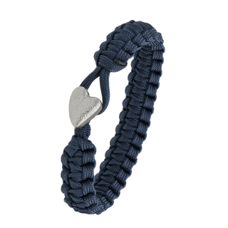 From Soldier to Soldier armbånd blå med Heart-lås i stål – 2604-FSTS-BLU-S05