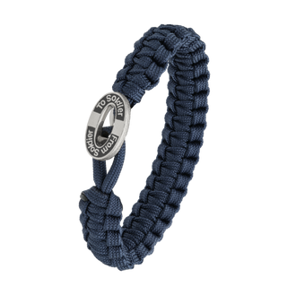 From Soldier to Soldier armbånd blå med Oval med sort emalje-lås i stål – 2604-FSTS-BLU-S11