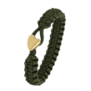From Soldier to Soldier armbånd grøn med Heart-lås i forgyldt stål – 2604-FSTS-GRE-G05