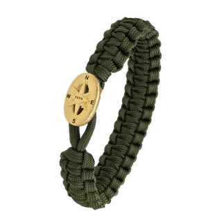 From Soldier to Soldier armbånd grøn med Compass-lås i forgyldt stål – 2604-FSTS-GRE-G09