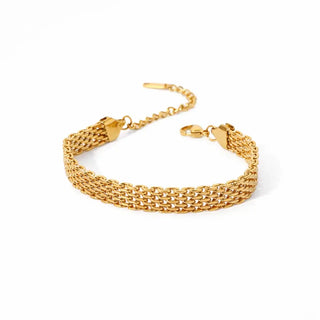Waterproof gold-plated steel bracelet 163043