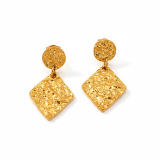 ZIA øreringe i vandfast stål – guld | 20x34 mm