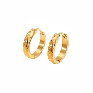 ZIA øreringe i vandfast stål – guld hoops | 4x20 mm