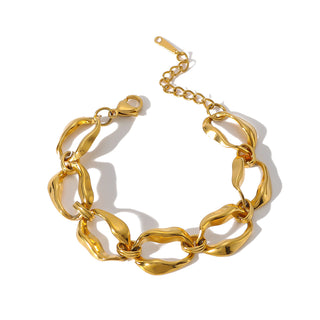 Zia Chunky armbånd – forgyldt