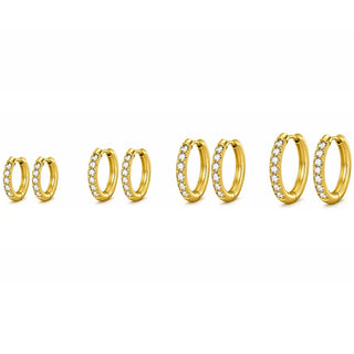 Zia vandfast zirkon hoops 163110