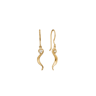 Aagaard Ørehænger, 8 kt. guld m/2 cz – 1670-G8-03